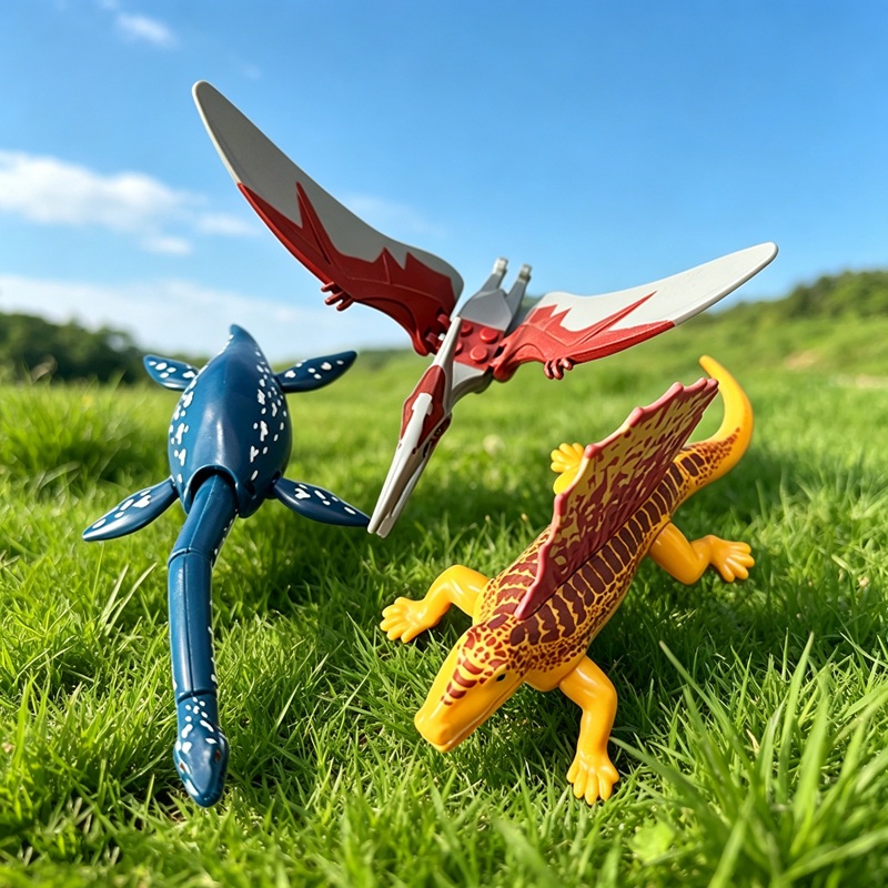 Model Kit Dinosaur Bandai - Mini Blocchi da Costruzione Jurassic World,