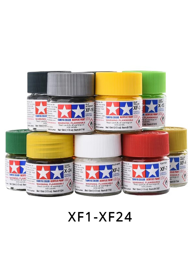 Tamiya Model Paint Set - TAMIYA Vernice Acrilica XF1-XF24 Colori Piatti/Opaco