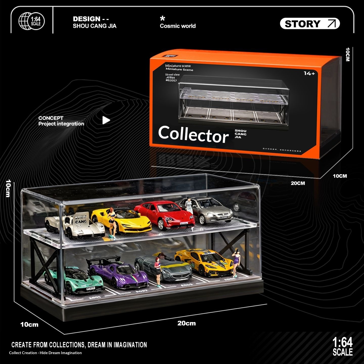 Model Kit Led - Diorama di parcheggio a due piani