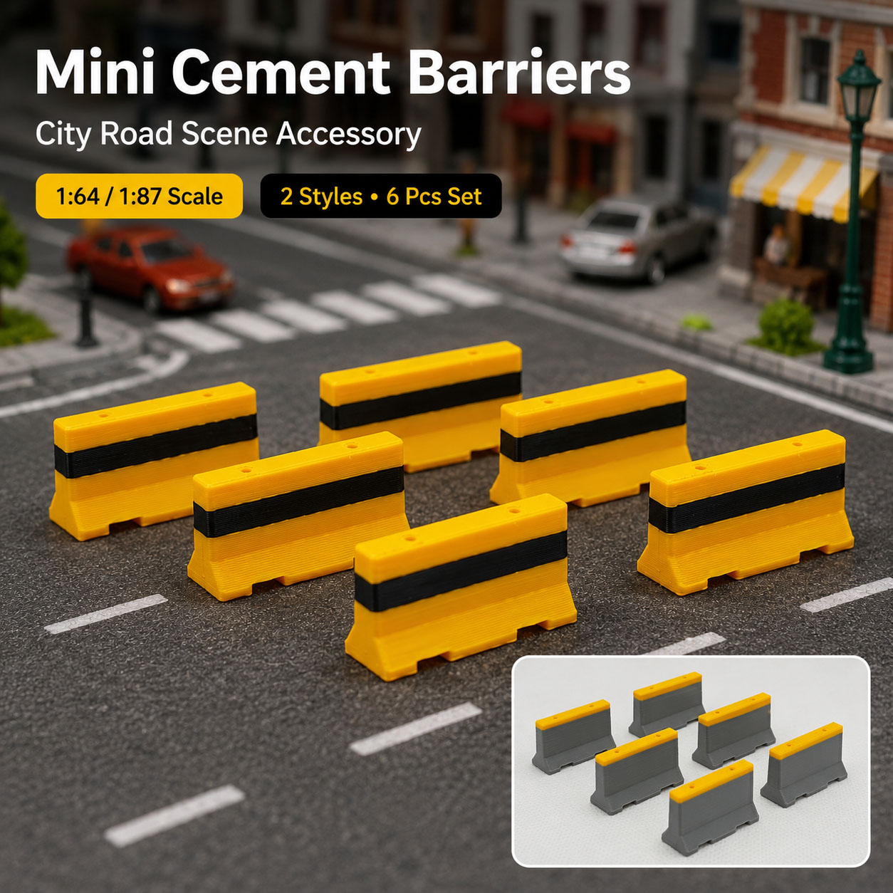 Set di 6 Mini Barriere Stradal - Model Kit Cement recensione e prezzo