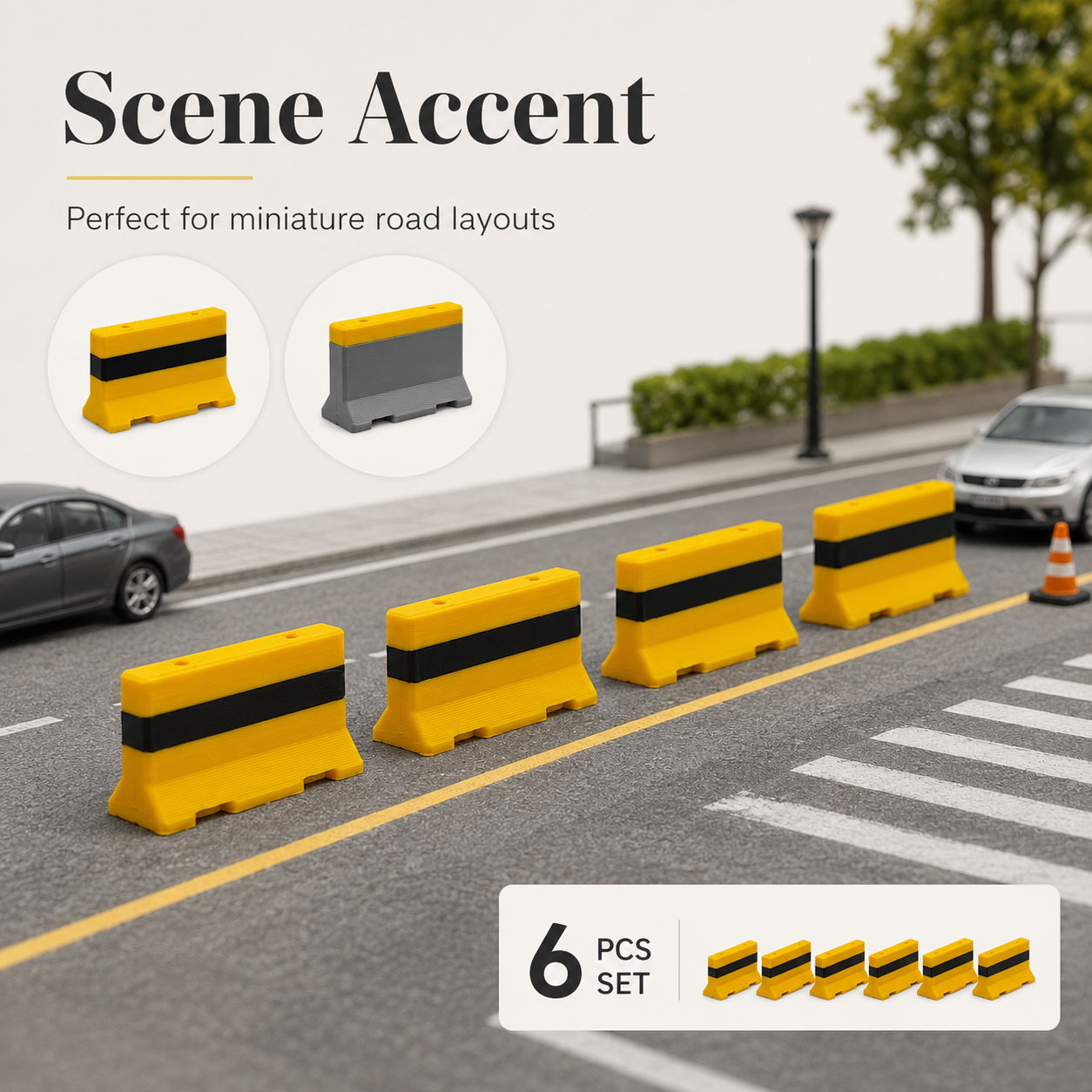 Set di 6 Mini Barriere Stradal - Model Kit Cement recensione e prezzo
