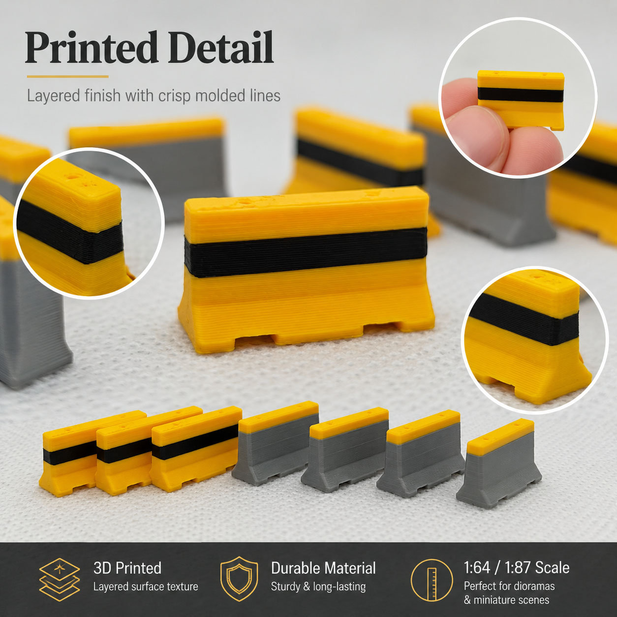 Set di 6 Mini Barriere Stradal - Model Kit Cement recensione e prezzo