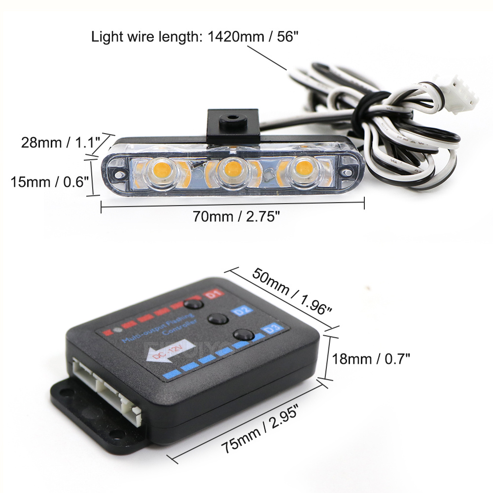 4x 3 LED Luci Stroboscopiche p - Model Kit Led recensione e prezzo